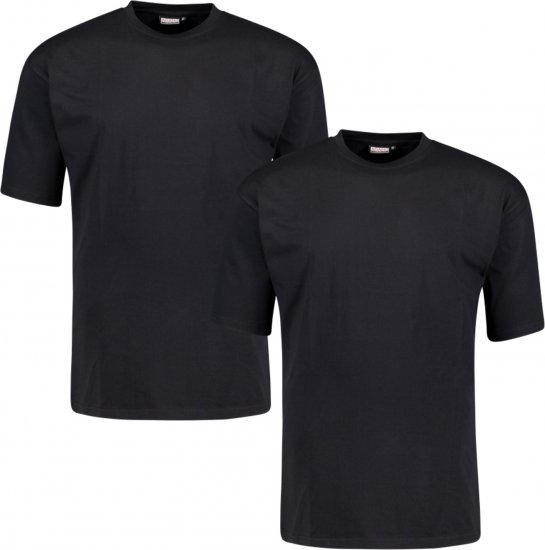 Adamo Marlon Comfort fit 2-pack T-shirt Black - T-paidat - Isot T-paidat 2XL – 14XL