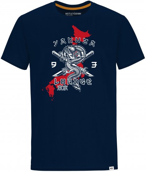 Motley Denim T-shirt Huntington Navy - T-paidat - Isot T-paidat 2XL – 14XL