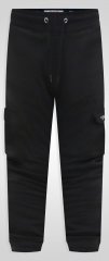 D555 Dexter 1 Cargo Jogger With Bear Embroidery Musta