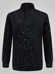 D555 Chandler Reno 1/4 Zip Neck Sweatshirt With Bear Logo Musta