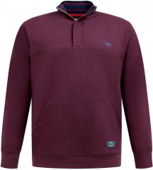 D555 Lancaster Tikattu Collegepaita Viininpunainen