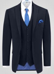 D555 Ted 4 Way Stretch Tailored Suit Jacket Tummansininen
