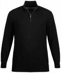 JP1880 716842 Half-zip neulepaita Musta