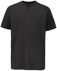 JP1880 726695 Henley-paita Tummanharmaa