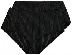 Ulla Popken 800279 Raidalliset alushousut 2 kpl Musta