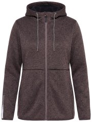 Ulla Popken 812880 Neulefleecetakki teddyfleecellä Taupe
