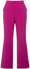 Ulla Popken 813306 Leveälahkeiset puvunhousut joustovyötäröllä Magenta