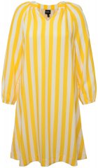 Ulla Popken 827653 Raidallinen mekko Keltainen