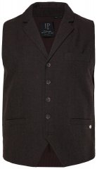 JP1880 828736 Tweed-liivi neulotulla selällä Tummanruskea