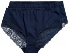 Ulla Popken 830094 Alushousut pitsillä 2 kpl Tummansininen
