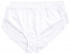 Ulla Popken 830094 Alushousut pitsillä 2 kpl Valkoinen