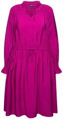 Ulla Popken 830615 Pitkähihainen mekko röyhelöillä Liila