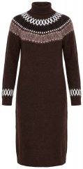 Ulla Popken 832670 Kuviollinen neulemekko poolokauluksella Monivärinen