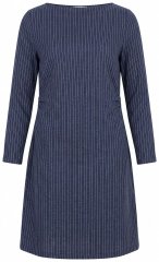 Ulla Popken 834371 Raidallinen collegemekko Tummansininen