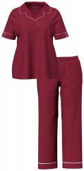Ulla Popken 835397 Lyhythihainen pyjama paitakauluksella Liila
