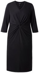 Ulla Popken 836514 Midimekko 3/4-hihoilla Musta