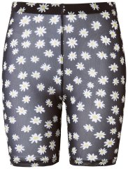 Ulla Popken 836803 Kukkakuvioiset hankautumista estävät shortsit Musta