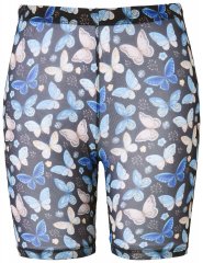 Ulla Popken 837676 Kuviolliset hankautumista estävät shortsit Musta