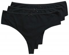 Ulla Popken 838637 String-alushousut 3 kpl Musta