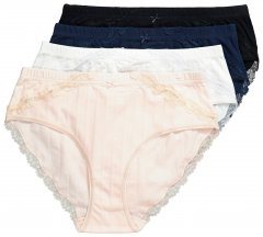 Ulla Popken 839167 Alushousut pitsillä 4 kpl Monivärinen