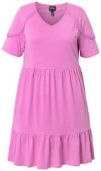 Ulla Popken 840115 Lyhythihainen jerseymekko Roosa