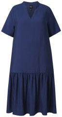 Ulla Popken 840367 Lyhythihainen midimekko V-aukolla Tummansininen