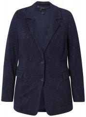 Ulla Popken 841163 Jacquard-jerseybleiseri Tummansininen