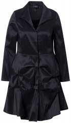 Ulla Popken 842028 Peplum-bleiseri laskoksilla Musta