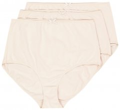 Ulla Popken 842435 Alushousut korkealla vyötäröllä 3 kpl Beige