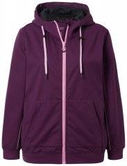 Ulla Popken 843186 Vettähylkivä softshell-takki heijastimilla Viininpunainen