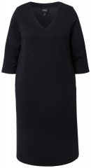 Ulla Popken 843326 Collegemekko 3/4-hihoilla Musta