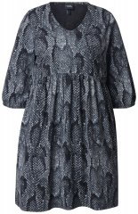 Ulla Popken 844945 Kuviollinen jerseymekko Musta