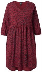 Ulla Popken 844945 A-linjainen jerseymekko V-aukolla Luumu