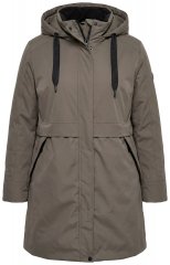 Ulla Popken 845111 Parka Tummanvihreä