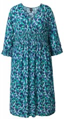 Ulla Popken 845360 Kuviollinen midimekko Vaaleansininen