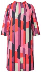 Ulla Popken 845794 Kuviollinen jerseymekko Roosa