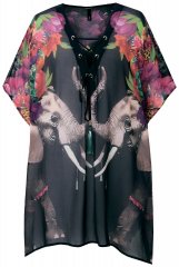 Ulla Popken 847698 Kuviollinen mekko Musta