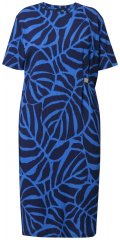 Ulla Popken 848162 Kuviollinen midimekko Tummansininen