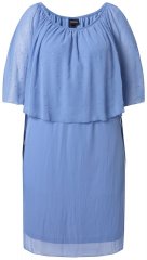 Ulla Popken 848169 A-linjainen sifonkimekko Vaaleansininen