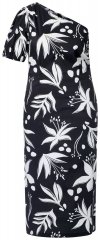 Ulla Popken 848510 Kukkakuvioinen midimekko Musta