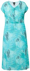 Ulla Popken 848696 Kuviollinen midimekko V-aukolla Turkoosi