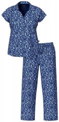 Ulla Popken 849144 Eläinkuvioinen pyjama Tummansininen