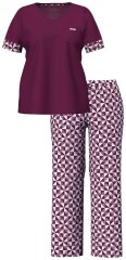 Ulla Popken 849850 Ruudullinen pyjama Marjanpunainen