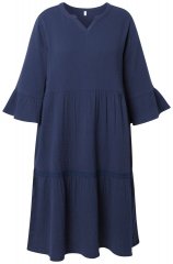 Ulla Popken 849856 Mekko röyhelöillä Tummansininen
