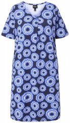Ulla Popken 850121 Lyhythihainen jerseymekko V-aukolla Sininen