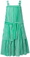 Ulla Popken 850197 Raidallinen mekko röyhelöillä Vihreä