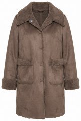 Ulla Popken 850251 Teddytakki Vaaleanruskea