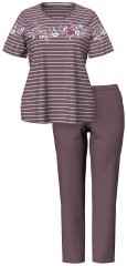 Ulla Popken 850403 Kukkakuvioinen pyjama Ruskea
