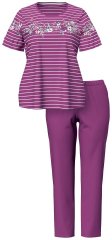 Ulla Popken 850403 Kukkakuvioinen pyjama Violetti