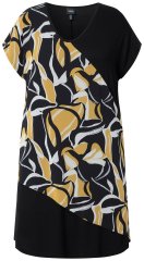 Ulla Popken 850406 Kuviollinen sifonkimekko Musta